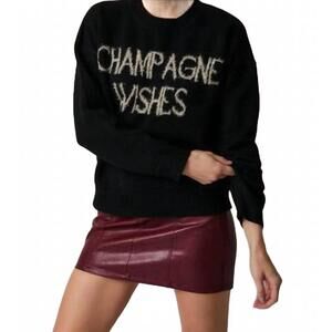 NEW SUNDAY EDITION champagne wishes sweater in black